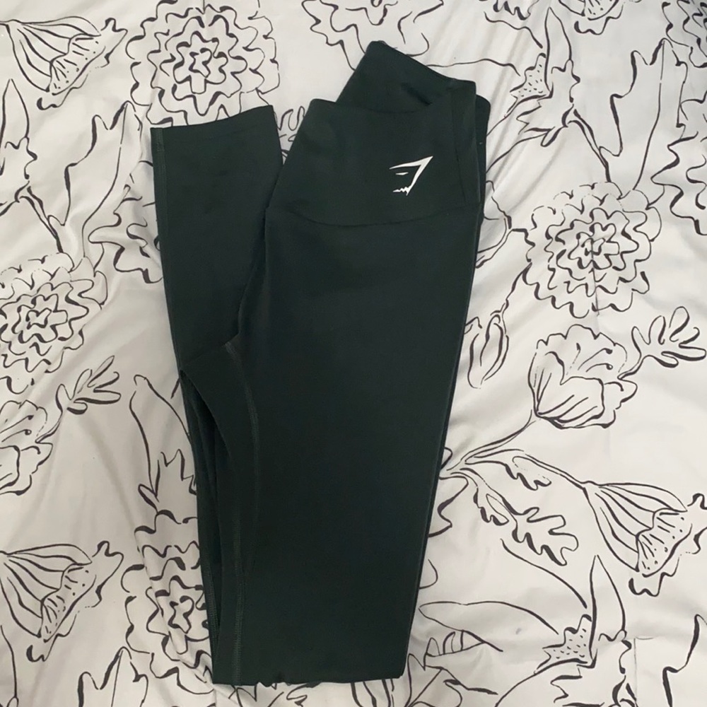 Obsidian green gymshark training leggings